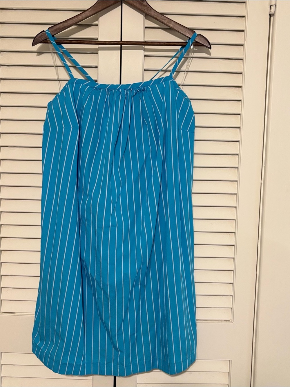 a new day Blue Pinstripe Mini Dress